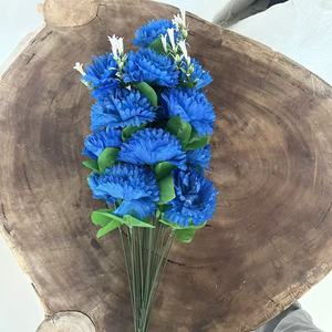 Precio barato salida de fábrica 24 cabezas Clavel globo Margarita flor artificial flor realista <span class=keywords><strong>para</strong></span> Arreglo de <span class=keywords><strong>cementerio</strong></span> funerario - Product Image 2