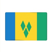 Tapis de sol rectangulaire en caoutchouc avec drapeau de Saint-Vincent-et-les Grenadines, paillasson antidérapant 40x60cm pour la décoration d'entrée de cuisine