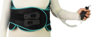 Ceinture lombaire gonflable avec pompe manuelle, compression réglable, système de serrage par poulie pour un soulagement personnalisé des douleurs dorsales