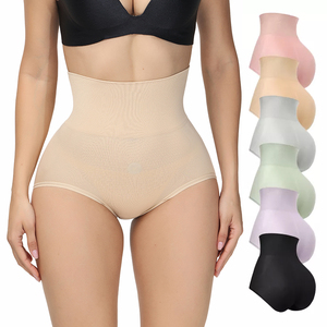 Culottes gainantes taille haute unies pour femmes, respirantes, amincissantes, sculptant le ventre, rehausseurs de fesses, sans couture - Product Image 3