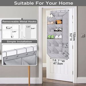 Folding Hanging Over Door Organizer with 5 Clear Dust-Proof Pocket Organizer for Kid's Toys - Product Image 6
