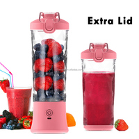 Hoge kwaliteit elektrische draagbare waterdichte sapcentrifuge 600ml 6 roestvrijstalen messen USB oplaadbaar smoothie buiten fruit