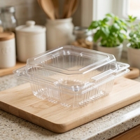 Boîtes à dessert jetables en PET pour emporter, boîtes de boulangerie pour fraises, biscuits, tranches de gâteau, brownies et rouleaux à la cannelle