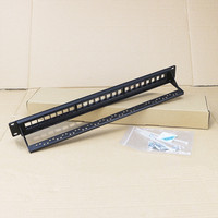 Panel Patch Cat6 Tanpa Pelindung Berkualitas Tinggi Harga Pabrik 24 Port Kosong dan Panel Patch Jaringan RJ45 Terisi Penuh