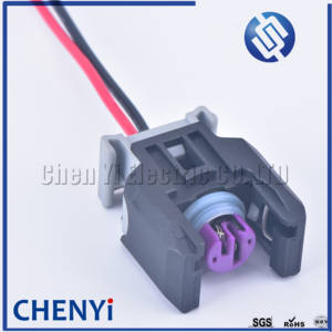 2 Pin mühürlü EFI dizel common rail motor H5H6 enjektör memesi konnektör fiş Buick için büyük duvar 13816706 tel ile - Product Image 1