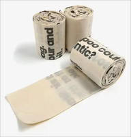 Sacs à déjections pour chiens 100% biodégradables, compostables, écologiques, en plastique de luxe, 15 microns, étanches