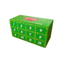 Moins cher beauté calendrier de l'avent boîte en carton jouet voiture chocolat Date cosmétique beignets Biscuit cire fond Cubes boîte