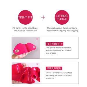 Máscara de Estiramiento Facial de Un Solo Uso al por Mayor, Tamaño de Viaje, Banda Reductora de Papada de Algodón, Vendaje Adelgazante con Ingredientes de Colágeno - Product Image 2