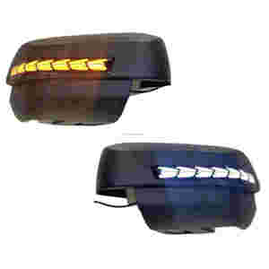 ฝาครอบกระจกมองข้างรถยนต์พร้อมไฟ LED สำหรับ SUV ไฟเลี้ยวแบบไหล สำหรับ <span class=keywords><strong>Everest</strong></span> Endeavour ปี <span class=keywords><strong>2022</strong></span> 2023 2024 - Product Image 1