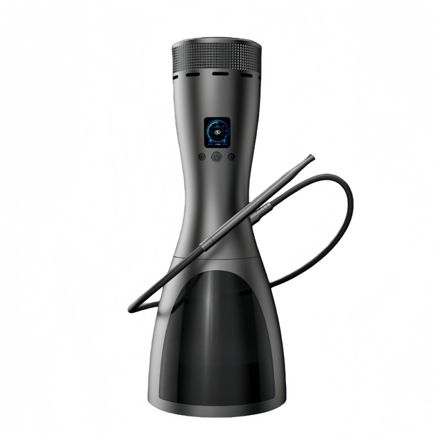 Rechargeable Electronic Hookah Set with LED Lights, Luxury Portable E-Hookah Kit for Daily & Party Use