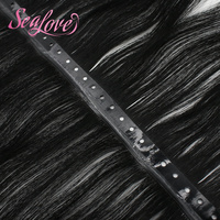 Extensions de cheveux humains vierges bruts en trame papillon, trame invisible XO, extensions de cheveux en trame à trou papillon