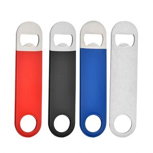 Logo laser personnalisé noir, lame de barre en acier inoxydable flans argentés ouvre-bouteille de bière plat pour cadeau/ - Product Image 2