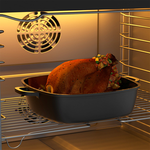 Sartén Rectangular Century de Aleación de Aluminio, Antiadherente, Compatible con Cocina de Inducción, Apta para Lavavajillas, con Tapa de Vidrio - Product Image 3