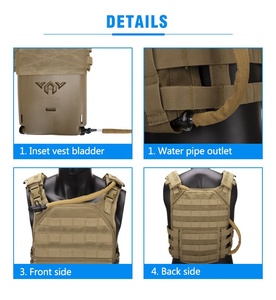 Yakeda Gear Esapi Koeling Waterplaat Tactische <span class=keywords><strong>Vest</strong></span> Invoegen Plaat Curve Veiligheid Hydratatie Blaas Drager Met Drinkbuis - Product Image 5