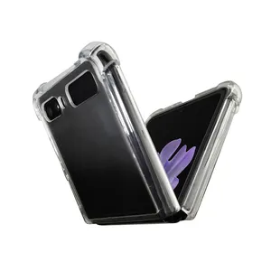 삼성 Z 플립 3 5G 용 삼성 Z 플립 분리형 아크릴 tpu PC 케이스 용 NEW 클리어 케이스 투명 핸드폰 케이스
