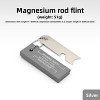 Peralatan Luar Ruangan Sederhana Tahan Air Batang Magnesium Pemantik Api untuk Berkemah dan Bertahan Hidup Blok Magnesium