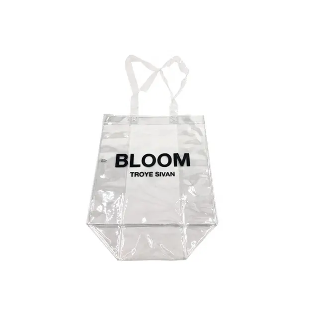 Eco-friendly clear pvc wine bag custom logo printing wine ice cooler bags insulated handled beer cooler pouch