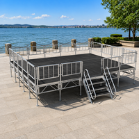 Plateforme de défilé de mode en alliage d'aluminium, passerelle double couche portable, hauteur réglable, charge lourde 750 kg pour défilé de mode