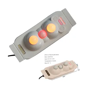 Pop-Rodillo de jade con calefacción infrarroja, masajeador de próstata ecológico, proyector de mano, 3 bolas de moxibustión