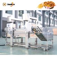 Machine à frire industrielle à écran tactile PLC pour les anneaux d'oignon, friteuse électrique professionnelle, ligne de production de nuggets de poulet