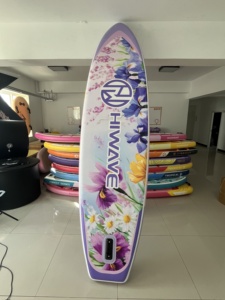 กระดานยืนพายแบบเป่าลมรุ่นใหม่ลายดอกไม้ ขนาด 11'*34'' สำหรับเล่นกีฬาทางน้ำ SUP รุ่น HW09/3 - Product Image 4