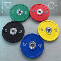 Plaques de poids en caoutchouc colorées Dinuo Premium, disques de musculation avec insert métallique pour entraînement de force
