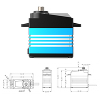 CYS W0380 HV Servo étanche sans noyau à engrenages métalliques 42kg.cm anti-vibration pour RC Crawler, planeur, bateau – Pièces de mise à niveau