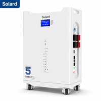 Système de batterie de stockage d'énergie domestique hors réseau empilable 51V 48V 100Ah avec moniteur intelligent WIFI 5kWh LiFePO4