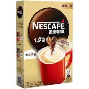 Nestl Coffee 1 Plus 2 Caja de fragancia de leche original Micro-moler Café instantáneo 105g 15g * 7 palos