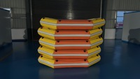 Kayak gonflable de surf et de rame de 2,4 m, résistant à l'usure, en PVC de 0,9 mm, bateau à rames avec revêtement laminé résistant à l'usure