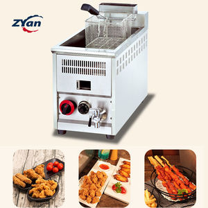 <span class=keywords><strong>Friteuse</strong></span> à <span class=keywords><strong>gaz</strong></span> professionnelle de comptoir à panier unique, <span class=keywords><strong>8</strong></span> <span class=keywords><strong>litres</strong></span>, réservoir unique, pour cuisine de table - Product Image 5