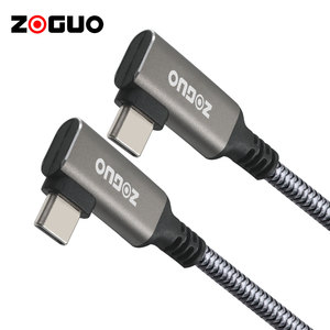<span class=keywords><strong>USB</strong></span> 4.0 90 độ khuỷu tay Loại C Cáp dữ liệu 40gbps 240W sạc nhanh cho IOS Máy Tính Máy Quét Mã Vạch Microphone màn hình - Product Image 3