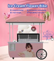 Chariot à glaces portable, chariot à gelato mobile à vendre, chariot de vente de glaces commercial, chariot à pousser personnalisable pour événements en plein air