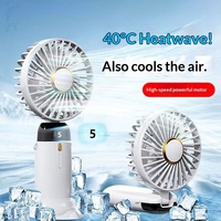 Mini ventilateur de bureau USB pour garage, ventilateur portable à main, ventilateurs de cou portables pour la maison, cinq vitesses de vent réglables