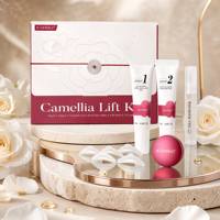 Набор для ламинирования ресниц и бровей Keratin Lash Lift Camellia 2в1, веганский, с цистеамином HCL, корейский лифтинг-комплект с питательным маслом