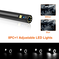 F300 Endoskopi Nirkabel 8MM Lensa Ganda Kamera Inspeksi WIFI 1080P Kamera Ular Borescope Nirkabel untuk Iphone Android Kabel 2M