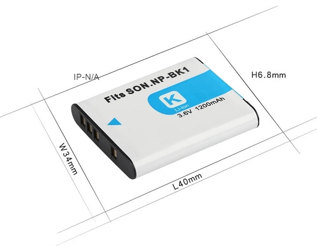 For Sony NP-BK1 Battery for MHS-PM5 MHS-PM1 DSC-S750 DSC-S780 DSC-S950 DSC-S980 DSC-W180 DSC-W190 DSC-W370 Digital Cameras 3.6v