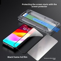 Protection d'écran en verre trempé HD transparente pour iPhone 18 Pro Max/17 Pro/16E/15 Plus/14/13 + Boîte d'installation facile sans poussière
