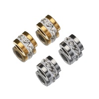 Bijouterie tendance plaquée or 18 carats Perles entretoises en acier inoxydable CZ Perles de pierres précieuses Zircon cubique Composants de fabrication de bijoux en diamant