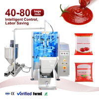 Machine d'emballage VFFS automatique à fonctionnement facile pour le remplissage de mayonnaise et de ketchup, machine d'emballage plastique sous film