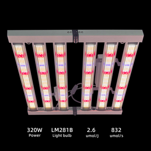 ANDY Customizable Driver Samsung LM281B LM301H EVO Chips Full Spectrum <strong>Small</strong> 6 <strong>Bar</strong> 320W LED Grow <strong>Lights</strong> for Indoor Grow Tent - Product Image 3