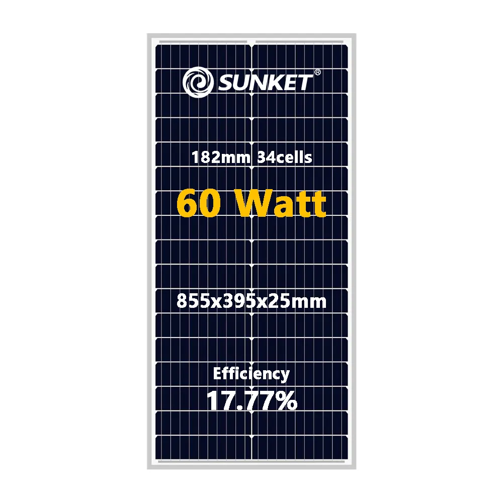 SUNKET 60W mono GÜNEŞ PANELI şarj kapalı ızgara panelleri taşınabilir katlanabilir solar şarj aleti mobil güç güneş pv modülü