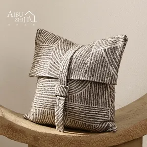 Capa para almofada aibuzhijia, capa de travesseiro moderna para decoração de euro, fronha de linho lavável
