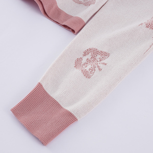 Tùy Chỉnh Womens Áo Len Dài Tay Áo V Cổ Nút Bướm Thêu Mô Hình Dệt Kim Áo Len Jacquard Phụ Nữ Đan Cardigan - Product Image 3