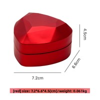 Boîte à bijoux LED haut de gamme personnalisée avec bagues en forme de cœur et pendentifs de collier Emballage recyclable pour bracelet et boucle d'oreille