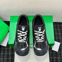 Baskets décontractées de luxe multicolores de style designer, en maille, à lacets, pour la marche