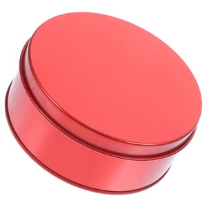 Caja Redonda de Metal Roja Lisa de WeWood, Directo de Fábrica en Vietnam, Lata Vacía para Almacenamiento de Dulces y Galletas con Tapa Deslizante - Product Image 1