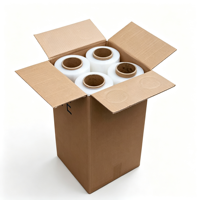 Film étirable PE translucide imperméable de qualité alimentaire pour l'emballage des produits en supermarché, largeur 50 cm, moulage par soufflage