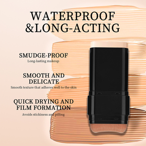 Base de Maquillaje y Corrector <span class=keywords><strong>2</strong></span> en 1, Orgánico, Mineral, de Cobertura Total, Resistente al Agua, Marca Privada, Mate, en Barra con Brocha - Product Image 3