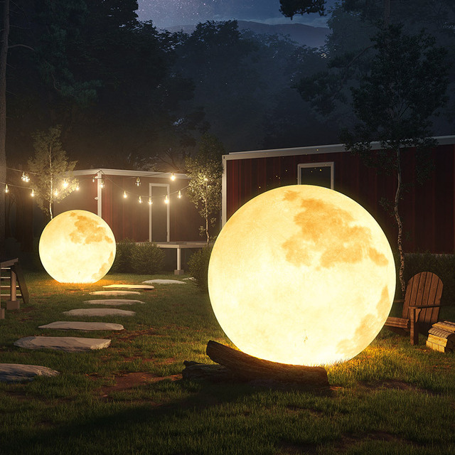 Garden Lighting Led Lunar Moonlight Lamp with Remote Control Smart Planet Lights Contemporary Plastic White Switch
